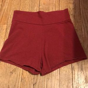 Burgundy Yoga Shorts